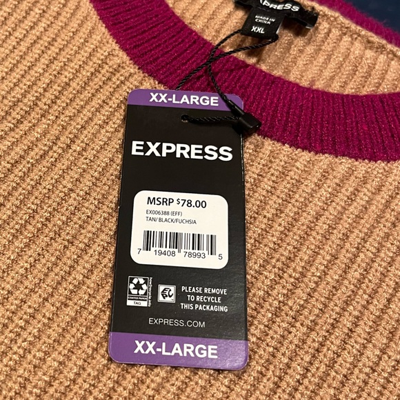 *NWT* Express cozy color-block sweater - Picture 5 of 6